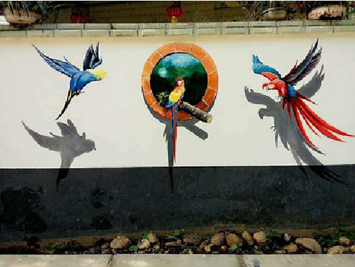 嵩明视觉错位-3D墙绘设计