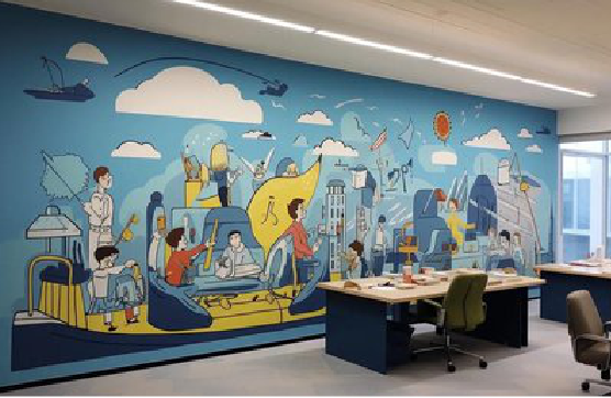 嵩明办公室墙绘的特点。