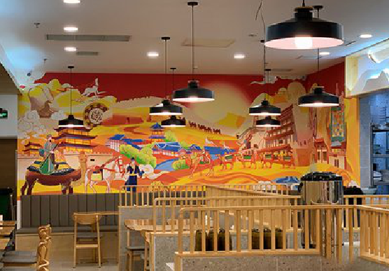 嵩明商业空间彩绘介绍。